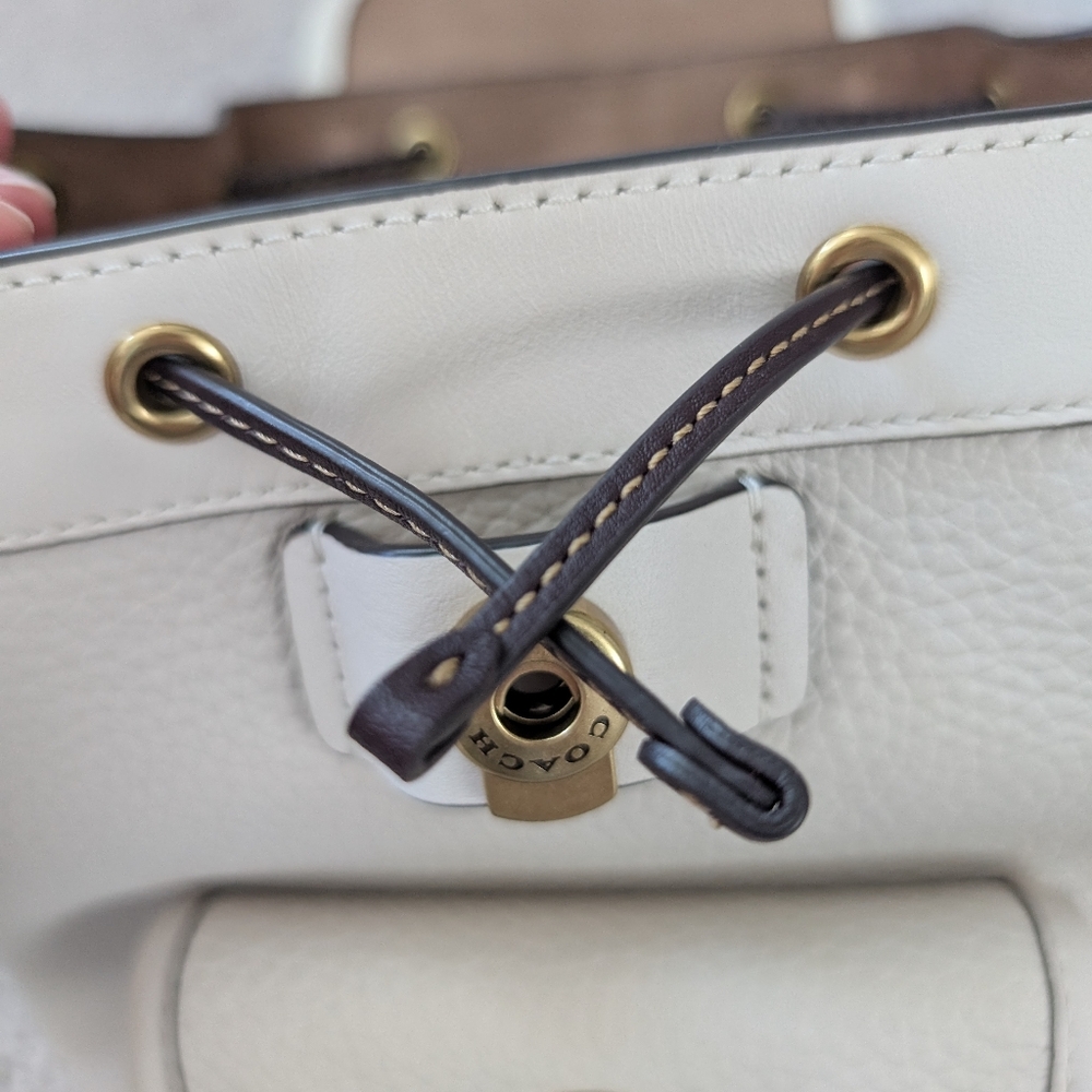 Coach Riya 21 Backpack In Colorblock White - Picture 12 of 12